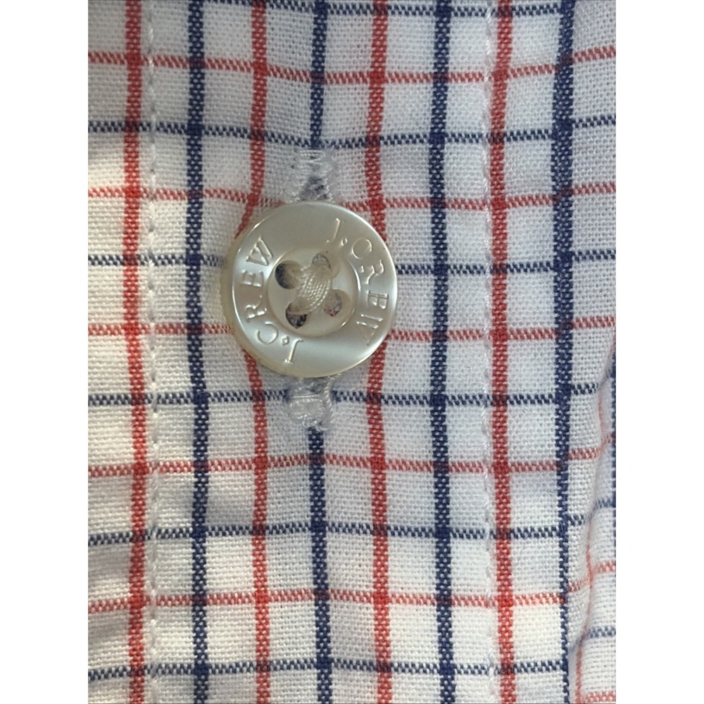 Tailored by J Crew Mens M Shirt Red/Blue Plaid Button Down 100% Cotton Pocket - Picture 3 of 6